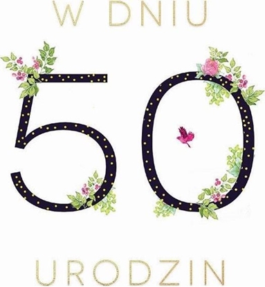 Attēls no Clear Creation Karnet Swarovski kwadrat CL1850_PO Urodziny 50