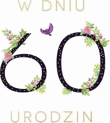 Attēls no Clear Creation Karnet Swarovski kwadrat CL1860_PO Urodziny 60