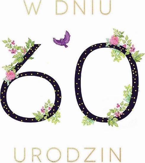 Picture of Clear Creation Karnet Swarovski kwadrat CL1860_PO Urodziny 60