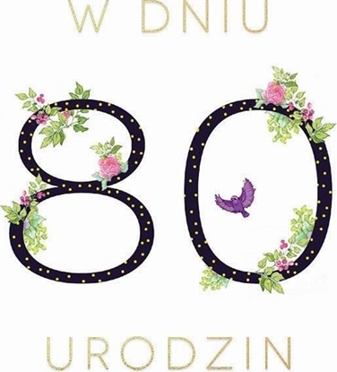 Attēls no Clear Creation Karnet Swarovski kwadrat CL1880_PO Urodziny 80