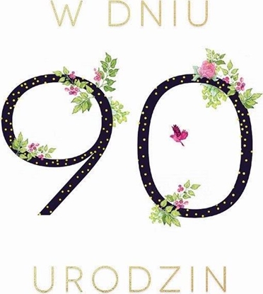 Attēls no Clear Creation Karnet Swarovski kwadrat CL1890_PO Urodziny 90