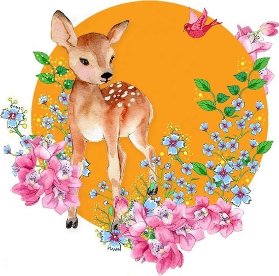 Picture of Clear Creation Karnet Swarovski kwadrat CL2008 Sarna