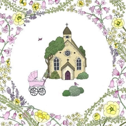 Attēls no Clear Creation Karnet Swarovski kwadrat CL2406 Narodziny dziewcz.