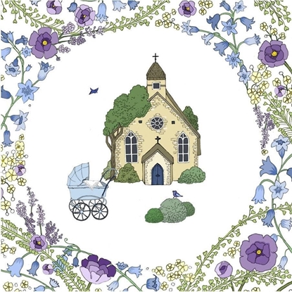 Attēls no Clear Creation Karnet Swarovski kwadrat CL2407 Narodziny chopiec