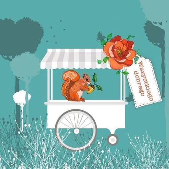 Picture of Clear Creation Karnet Swarovski kwadrat CL3403 Wszystkiego dobreg