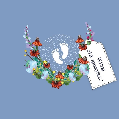 Attēls no Clear Creation Karnet Swarovski kwadrat CL3412 Narodziny Witaj ch