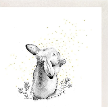 Picture of Clear Creation Karnet Zocony kwadrat CL3802_BL Królik