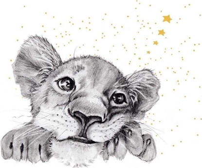 Picture of Clear Creation Karnet Zocony kwadrat CL3810_BL Lew