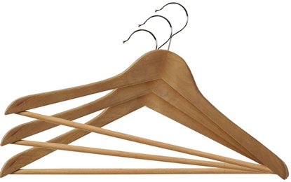 Picture of Clothes hangers 6pcs. wooden Wood 44 5cm 8004226010234