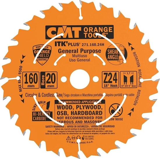 Изображение CMT pia uniwersalna ITK D=160 F=20 Z=24 K=1,7/1,1 ultracienka (271.160.24H)