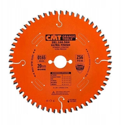 Изображение CMT SAW HM D=165 F=20 Z=56K/P=2.2/1.6 TCG -3 angle NEG
