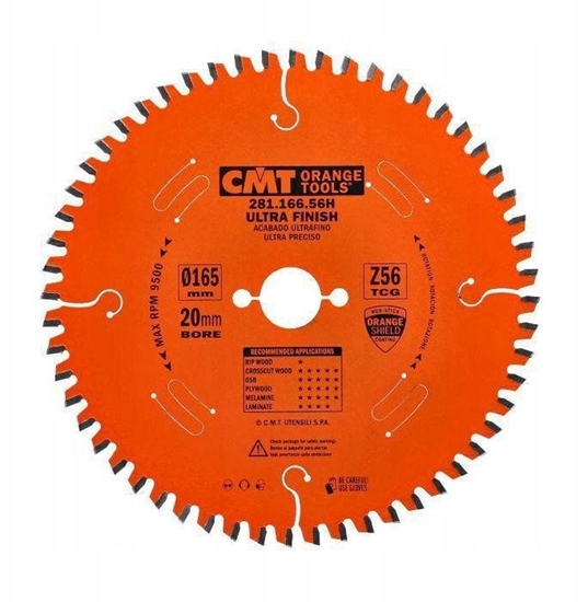 Изображение CMT SAW HM D=165 F=20 Z=56K/P=2.2/1.6 TCG -3 angle NEG