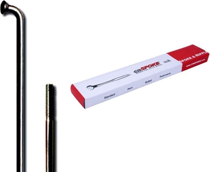 Attēls no Cn Spoke Szprychy STD14 2.0-2.0-2.0 stal nierdzewna 236mm czarne + nyple 144szt.