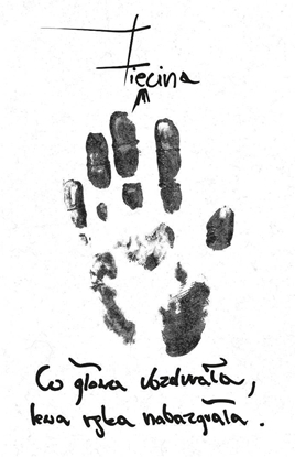 Picture of Co gowa ubzduraa, lewa rka nabazgraa