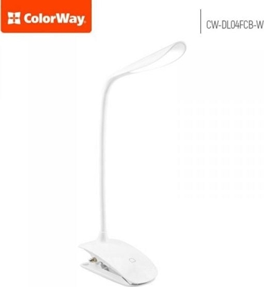 Picture of ColorWay LED Table Lamp Flexible & Clip with built-in battery | White Light: 5500-6000 K | Table lamp