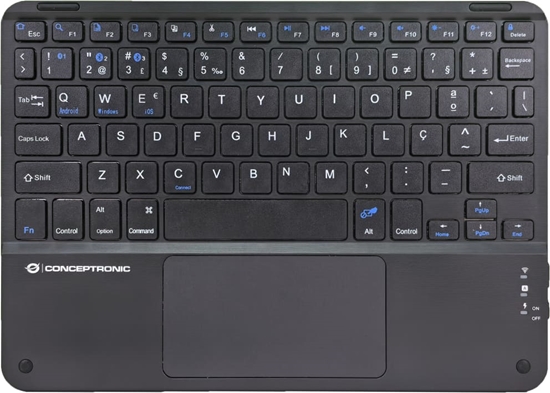 Picture of Conceptronic TOBIN01BPT tastatūra Universāls Bluetooth sistēma QWERTY Portugāļu Melns