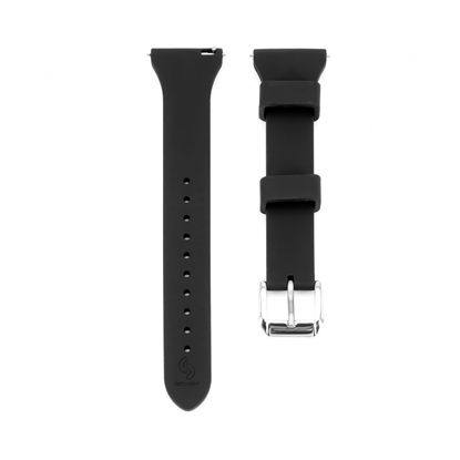 Attēls no Connect 22mm T-buckle Silicone Loop Watch Strap (130mm M/L) Black