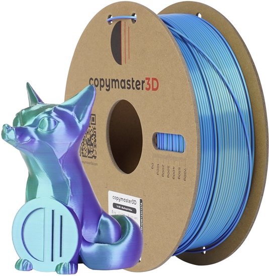 Picture of Copymaster3D Tri-Silk filament for 3D printer, 1.75 mm, blue/purple/yellow