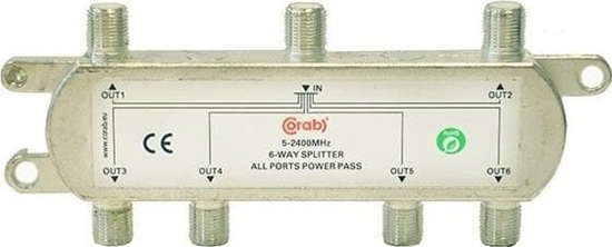 Изображение CORAB Rozganik sygnau splitter 5-2400Mhz 6 wyj power pass CORAB