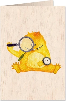 Attēls no Cozywood Karnet drewniany C6 + koperta Misiek z lup