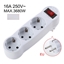 Picture of CP EU3 Perfect Travel Slim 180 degree Euro Power Socket expander to 3x plug 250V 16A Black