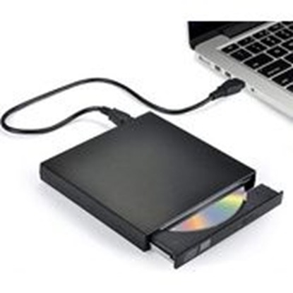 Picture of CP RW1 Slim External USB 2.0 CD / DVD Rom Drive Reader with USB Cable Power Black