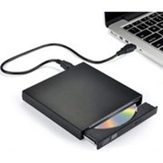 Picture of CP RW1 Slim External USB 2.0 CD / DVD Rom Drive Reader with USB Cable Power Black