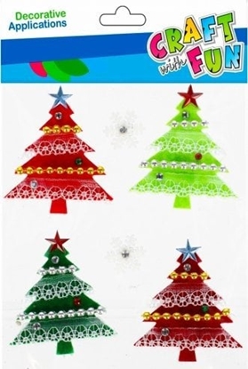 Attēls no Craft with Fun OZDOBA BN FILC CHOINKA SPRZYL 4SZT CF 12/144