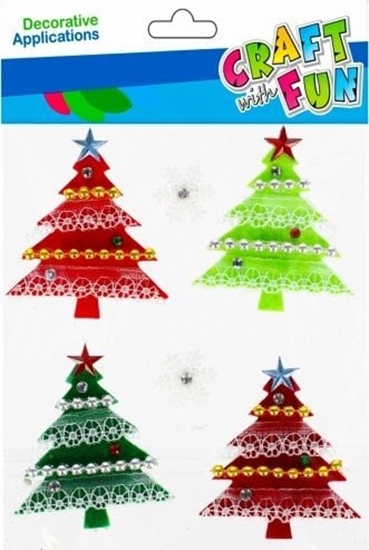 Picture of Craft with Fun OZDOBA BN FILC CHOINKA SPRZYL 4SZT CF 12/144