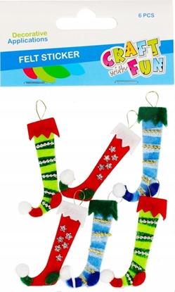 Attēls no Craft with Fun OZDOBA BN FILC SKARPETAY SPRZYL 6SZT CF PBH12/14