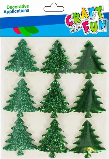 Picture of Craft with Fun OZDOBA BN NAKLEJKI CHOINKA ZIEL 9SZT CF 12/288