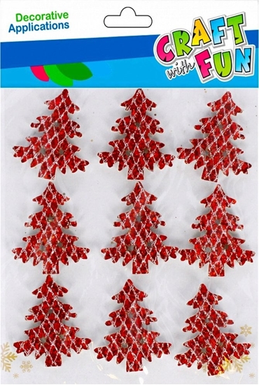 Picture of Craft with Fun OZDOBA DEK EVA CHOINKA SPRZYL BROKAT 9SZT 12/144