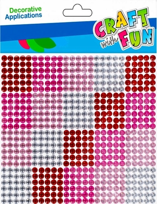 Picture of Craft with Fun OZDOBA DEK KRYSZT SPRZYL 10X10 RÓOWY CF 12/144