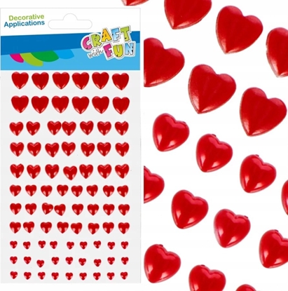 Изображение Craft with Fun OZDOBA DEK PERLOWA SPRZYL SERC 84SZT CZER 12/144