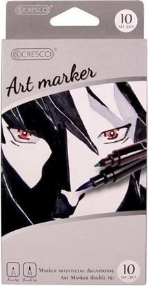 Picture of Cresco Marker artystyczny dwustronny 10 kolorów
