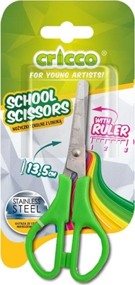 Изображение Cricco Noyczki szkolne z linijk 13,5cm CRICCO