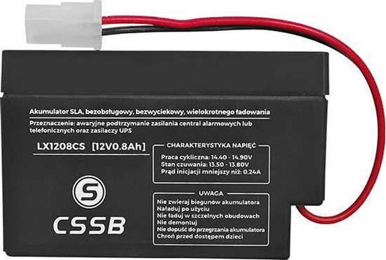 Picture of CSSB Akumulator elowy 12V 0,8Ah