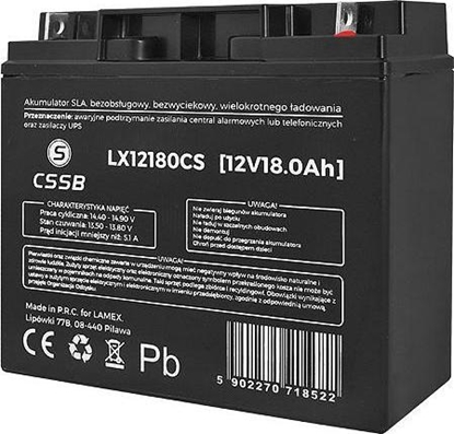 Attēls no CSSB Akumulator elowy 12V 18Ah