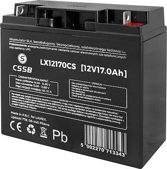 Picture of CSSB Akumulator elowy CSSB 12V 17Ah