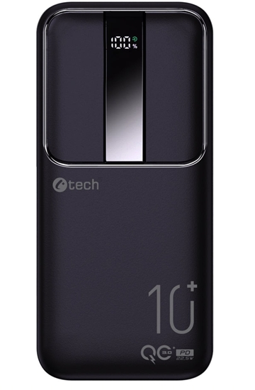 Picture of C-TECH Powerbanka 10000mAh, Li-Pol, 22,5W, USB-C/USB-A/micro USB