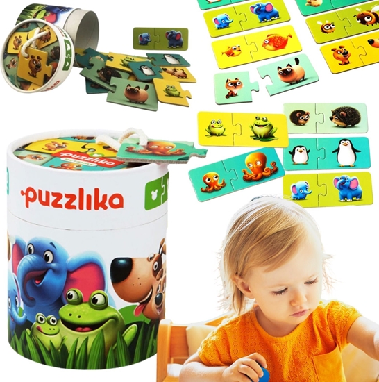 Изображение Cubika PUZZLE MOJA RODZINA 20 ELEMENTÓW PARY RODZICE DZIECI UKADANKA KARTONOWA