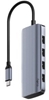 Picture of Cudy UH500 PortMate USB-C 6-in-1 Hub 4K 30Hz HDMI USB-C PD 4x USB-A 3.0 Aluminum Grey