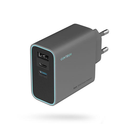 Picture of Cuktech CUKAD653EUGR 65W GaN Wall Charger 2 x USB-
