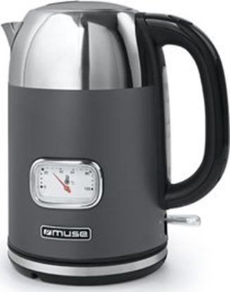 Picture of Czajnik Muse Muse Kettle | MS-020DG | Cordless | 2200 W | 1.7 L | Stainless steel | 360° rotational base | Stainless steel/Black