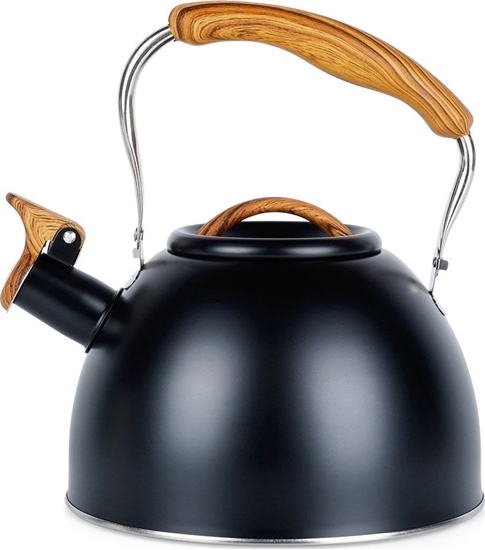 Picture of Czajnik z gwizdkiem stalowy czarny 2,5 l