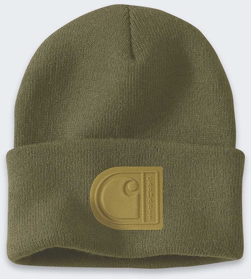 Picture of Czapka Carhartt C Patch Beanie DARK BRONZED GREEN