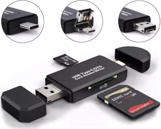 Изображение Czytnik Zenwire Czytnik Kart SD 5w1 Pendrive Micro USB USB-C OTG