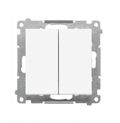 Picture of cznik schodowy Kontakt-Simon 55 TW6/2.01/X/111 podwójny bez piktogramu modu 10 AX, 250V~, szybkozcza biay mat