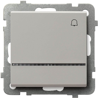 Изображение cznik zwierny "dzwonek" Ospel Sonata z podwietleniem niebieskim 250V 10AX IP20 kaszmir