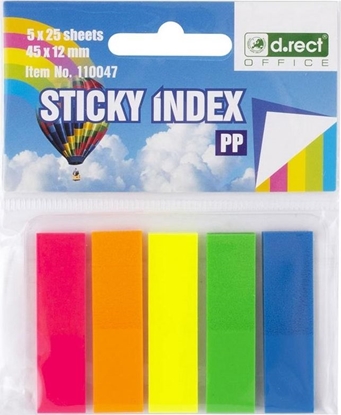 Attēls no D.Rect Zakadki indeksujce 45x12mm 5x25 sztuk D.RECT